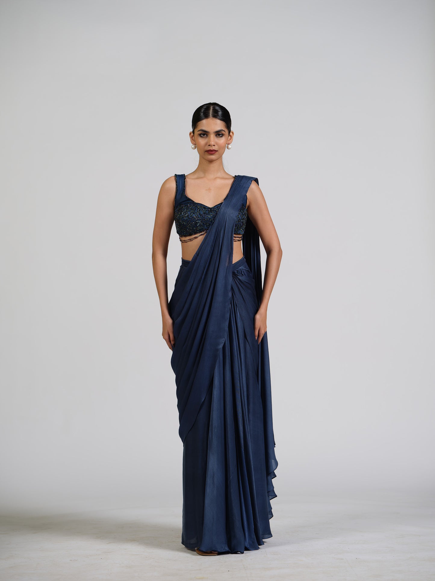 Voila Drape Saree With Embellished Blouse