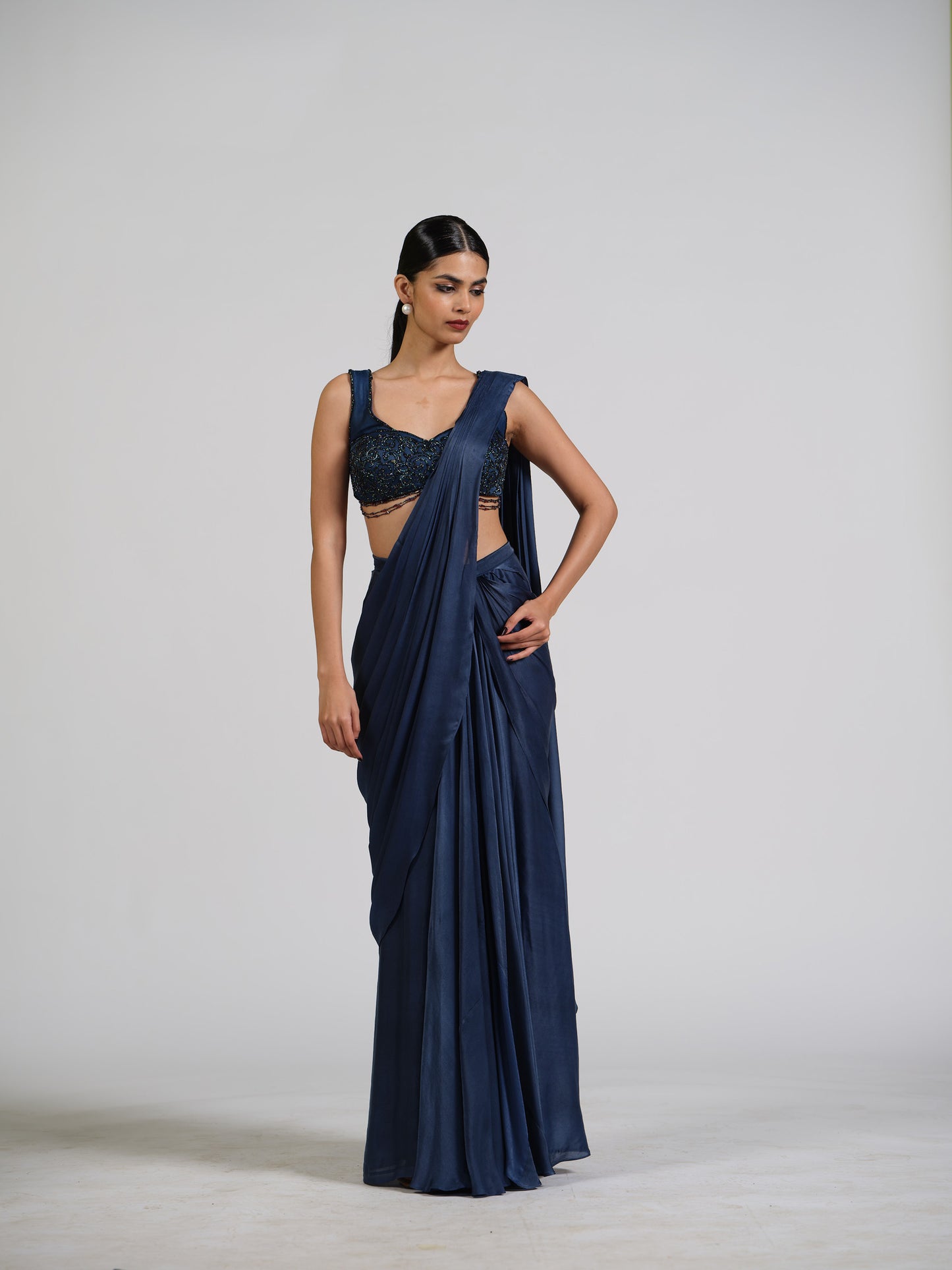 Voila Drape Saree With Embellished Blouse