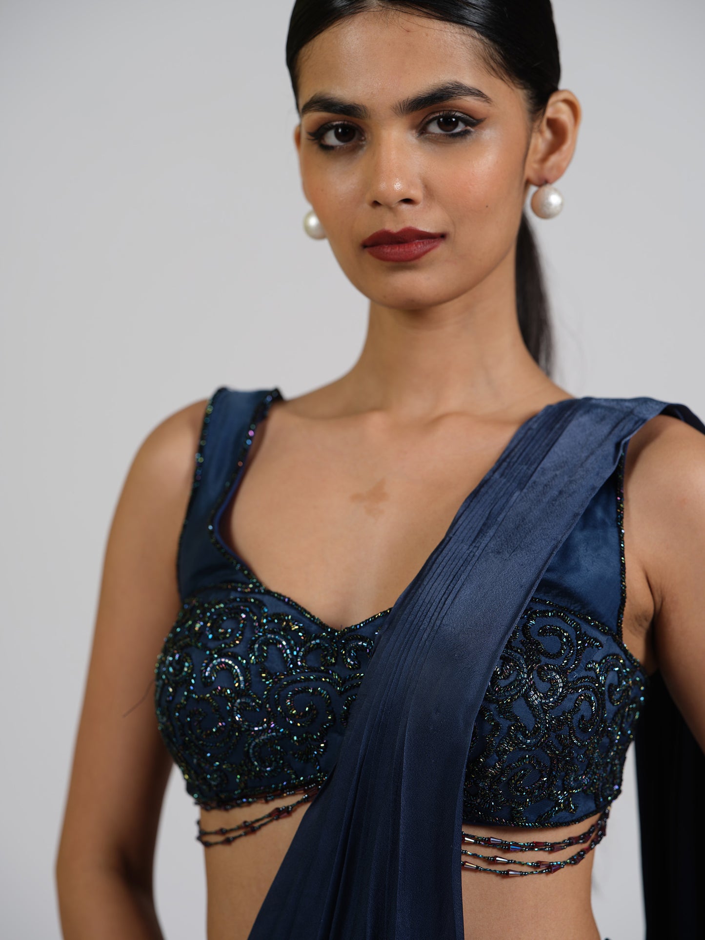Voila Drape Saree With Embellished Blouse
