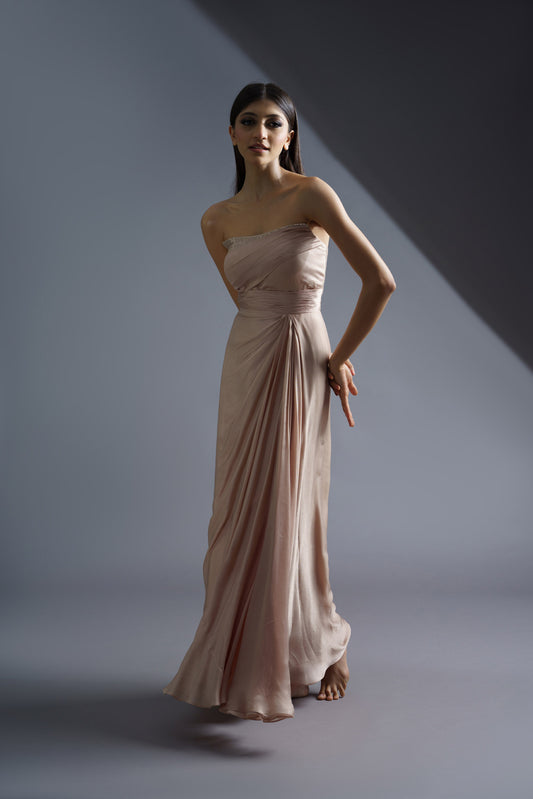 Erica Blush Tube Gown