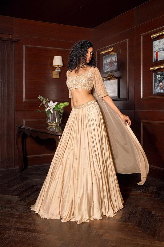 Amber Gold Lehenga Set